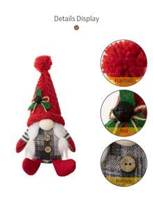 1 件圣诞装饰品 北欧坐姿矮人摆件，美式乡村圣诞老人针织摆件，节日派对氛围装饰，礼物，家居装饰，圣诞氛围装饰道具，圣诞装饰，婚礼生日派对节日装饰，圣诞装饰，房间装饰，冬季家居装饰 - 彩色 - 查看 4