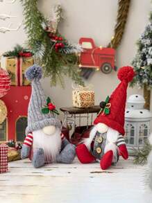 1 件圣诞装饰品 北欧坐姿矮人摆件，美式乡村圣诞老人针织摆件，节日派对氛围装饰，礼物，家居装饰，圣诞氛围装饰道具，圣诞装饰，婚礼生日派对节日装饰，圣诞装饰，房间装饰，冬季家居装饰 - 彩色 - 查看 6