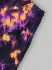 Manfinity Swimmode 男式扎染印花沙灘短褲