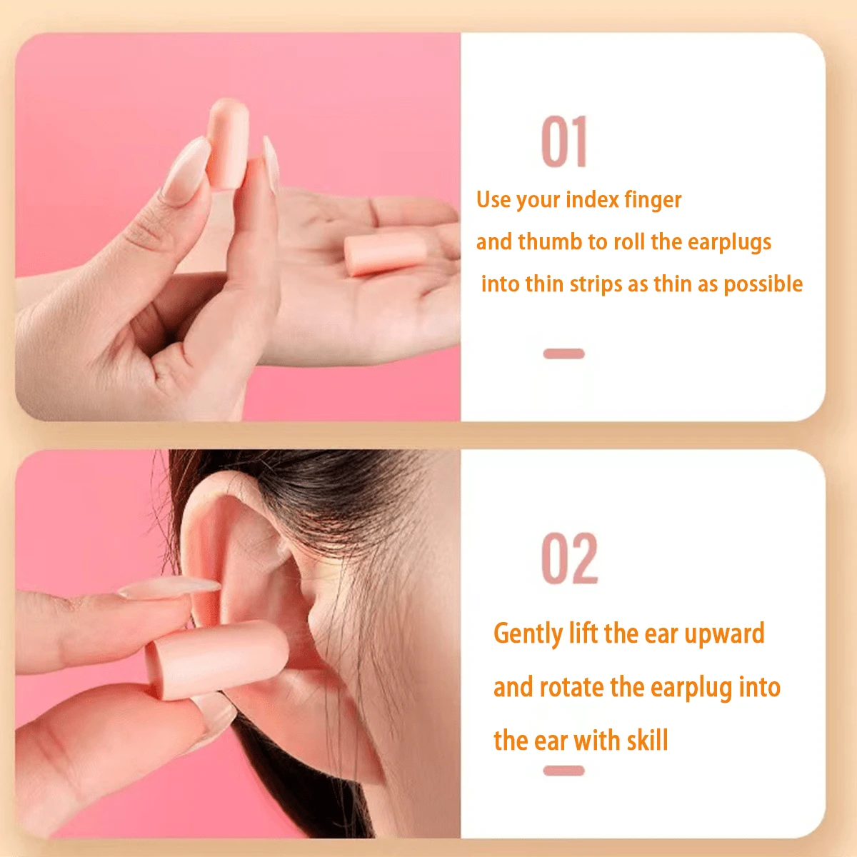 1 par de tapones para los oídos, tapones para dormir antirruido, superaislantes, para dormitorios de estudiantes, tapones para cancelar ronquidos - Multicolor - Ver 1