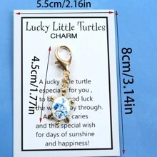 1 tấm thiệp ôm hình con rùa may mắn cổ điển để giữ tình yêu luôn gần gũi, móc khóa rùa nhỏ & mặt dây chuyền túi xách, món quà lâu dài cho gia đình và bạn bè vào các dịp sinh nhật, giáng sinh, ngày lễ tình nhân, năm mới, lễ tạ ơn, đám cưới, lễ Halloween - Nhiều màu - Xem 10