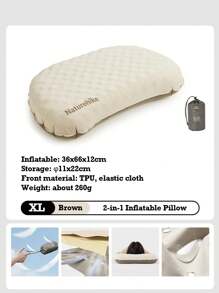 Naturehike 充气露营枕头，超轻二合一露营枕头，户外旅行