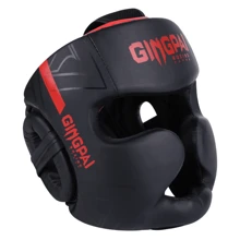 GINGPAI BOXING Casque de boxe professionnel pour adultes et adolescents, casque fermé pour l'entraînement en kickboxing, casque de protection épais pour le combat à l'entraînement en taekwondo, muay thaï, pour hommes et femmes