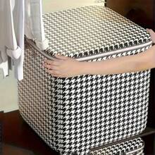 Caja de almacenamiento con diseño de panal de mil pájaros, bolsa de almacenamiento para mantas, contenedor de almacenamiento con asa, caja de almacenamiento para armario