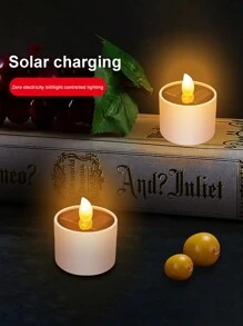 Solar Powered Waterproof LED Candle Light, Decorative Household Item - Multicolor - View 11