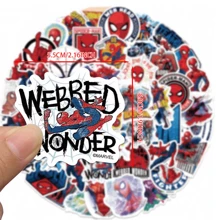 Marvel 50 件漫威官方授权蜘蛛侠复仇者联盟贴纸独特设计高品质乙烯基贴纸装饰您的笔记本电脑水瓶手机壳用品防水防刮 - 彩色 - 查看 6