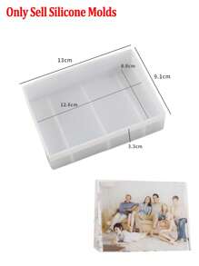 Moldes de marco de fotos de resina en forma de corazón y rectángulo, molde de silicona para fotografías para hacer manualidades, marco de fotos personalizado de epoxi para decoración de mesa y hogar - Moldes de marco - Ver 9