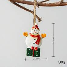1 件圣诞装饰品复古圣诞老人雪人吊坠圣诞树脂吊坠圣诞树装饰老人雪人吊坠，圣诞节 - 彩色 - 查看 12