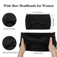 6pcs/Pack New Wide Rabbit Ear Twisted Paisley Print & Solid Color Elastic Bow Headbands, Women Yoga Hair Accessories,Gym Turban Headband Sweatband, Hairband Fall Winter Hair Band For Vacation Outfits Woman Elegant Scarf Women Bandanas Soft Headwrap Summer Outfits,Travel,Birthday - Multicolor - View 10