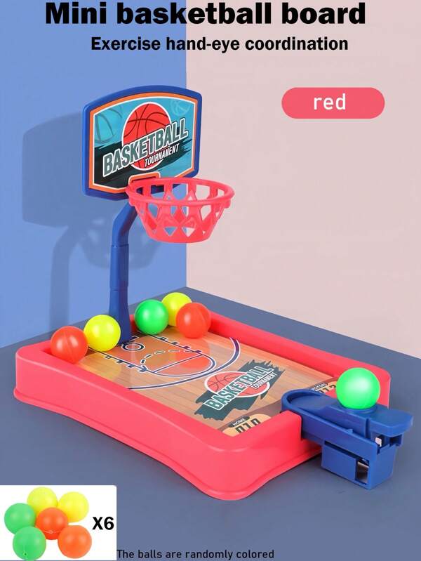 Kids Mini Basketball Hoop Toy/Finger Launching 2-Player Interactive Basketball Game/2-Player Desktop Mini Football Table Puzzle Game, Children Logic Thinking Training Parking Lot Toy Puzzle Board Game Educational Toys