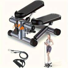 Ministepper Upgo con equipamiento de gimnasio diseñado para entrenamientos en casa, stepper de fitness con bandas de resistencia y contador de calorías, y capacidad de peso de 350 libras, tipo ST-1/1 - Gris - Ver 1