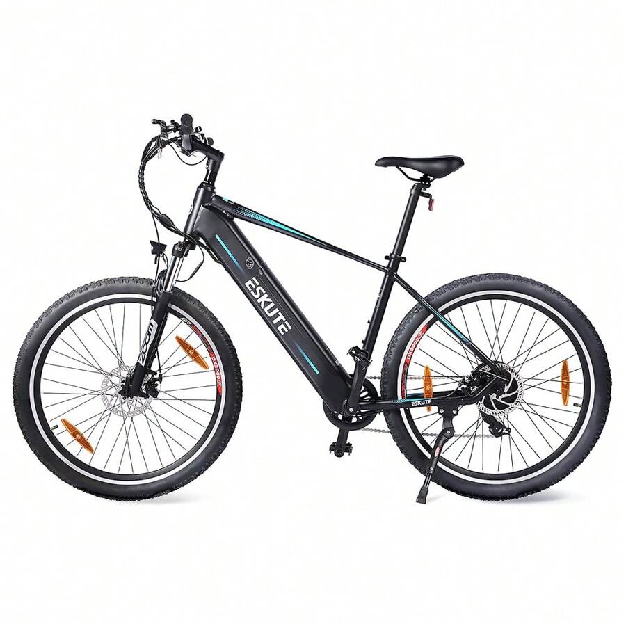 ESKUTE Netuno 250W Electric Bike With Rear Motor 14.5Ah Battery For 65 Miles Range. Urban Bike. - Black - View 1