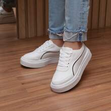 Women Wedge Sneakers - Màu Hồng Tươi - Xem 2