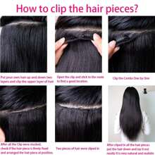 Clip In Hair Extensions Real Human Hair 12-32 Inch Black Clip Ins For Women Remy Clip On Hair Extensions Human Hair 8 Pieces With 18 Clips 120g - Natural Black - Xem 10