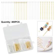 100 pièces Aiguilles de perles en acier inoxydable et fer de 20-50 mm, indéfectibles, pliables, coupables, fournitures de fabrication de bijoux DIY