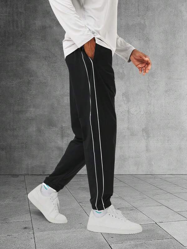 SHANYING Pantaloni da uomo stile boyfriend con vita regolabile con cordoncino, inserto elastico, tasche, adatti per fitness, corsa, attività all'aperto, escursionismo, ciclismo, vacanze