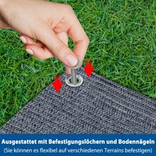 YUENFONG Awning Carpet, Outdoor Camping Mat, Carpet For Tent, Mobile Home Made Of HDPE, Waterproof Tent Tarpaulin With Eyelets (2.5x3m, 2.5x4m, 2.5x5m, 3x3m, 3x4m, 3x5m, 3x6m, 4x5m, 4x6m) - 灰藍色-3*5m - 查看 4