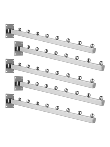 5 Piezas Cascada Exhibidor De Ropa Para Pared Longitud 40 Cm - Plateado - Ver 2