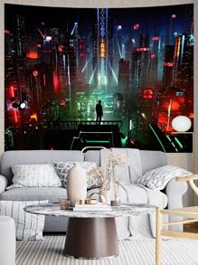 UV Reactive Wall Hanging Tapestry - Indoor Decor ,Room Decor, Home Decor, Room Stuffs ,Wall Arts, Flags For Room - Multicolor - View 3