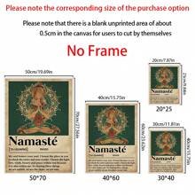 1 张瑜伽女孩海报 - 适合家庭和房间装饰的复古墙壁艺术 - 灵魂相连的灵感信息，无框帆布印刷，房间海报，家居装饰，复古房间装饰美学，乡村风格墙壁装饰，浴室厨房客厅卧室办公室装饰 - 彩色 - 查看 2