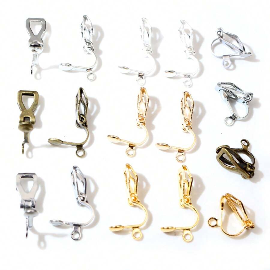 50 st 12x5 mm öronklämma DIY handgjorda örhängen fynd DIY smycketillbehör - örhängen krokar - Visa 1