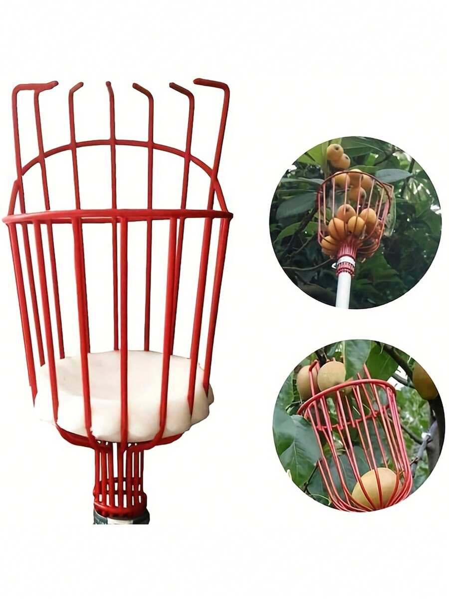 1 dụng cụ hái trái cây cao cấp cho vườn - Tầm với cao, Cột nhôm bền nhẹ - Giỏ vặn dễ dàng - Dụng cụ thiết yếu cho vườn cây ăn quả - Nhiều màu - Xem 1