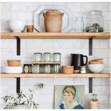 5x Shelf Brackets Rustic Heavy Duty Industrial Scaffold Board Shelf Wall Bracket - Black - View 9