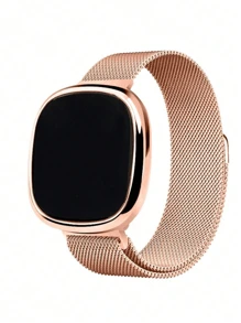 1pc LED Stainless Steel Digital Watch And 1pc Rose Gold Rhinestone Bracelet For Girls - Rose Gold - View 4