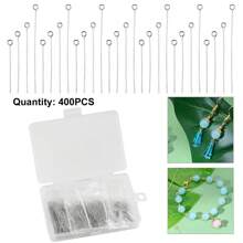 100 pièces Aiguilles de perles en acier inoxydable et fer de 20-50 mm, indéfectibles, pliables, coupables, fournitures de fabrication de bijoux DIY