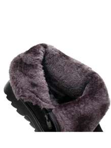 2024 Winter New Women's Thermal Lined Casual Snow Boots Warm Old Beijing Short Boots, Extra Large Size 43 - Black - View 2