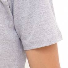 Unisex 100% Cotton T-Shirt With Front And Back Print Streetwear And Round Neck. - Xám - Xem 5