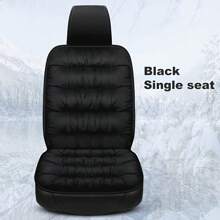 [6 色羽绒坐垫单座] 汽车座椅坐垫，冬季毛绒带靠背汽车座椅坐垫，厚毛绒保暖汽车冬季座椅垫，通用 - 均碼 - 查看 15