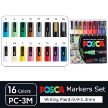 UNI Feutre Acrylique Paint Marker Pen Set NEW PACKAGE PC-1M 3M 5M Water Based Colors Permanent Acrylic Pen Graffiti Art Supplies