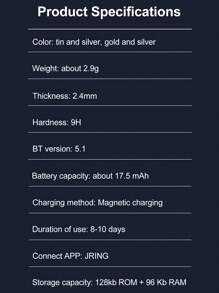 2024 Smart Ring R18 时尚健康健身追踪器，带心率、血氧、运动模式、300 米防水，兼容 Android IOS - 彩色 - 查看 6