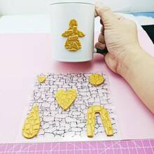 DIY Soft Clay Jewelry Texture Making Imprint Mold, Embossed Relief Bark, Stone, Brick Wall Texture Art Design Stamp - Clear - View 9