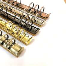 1 tập bìa cứng B5 9 khoen màu bạc/vàng/đen/xanh ngọc/đỏ tía/đồng có thể tháo rời, phụ kiện sổ tay kế hoạch (có bìa lót bằng tre) - Nhiều màu - Xem 4