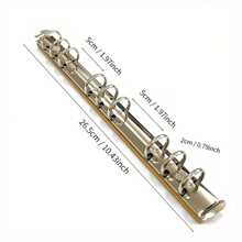 1 tập bìa cứng B5 9 khoen màu bạc/vàng/đen/xanh ngọc/đỏ tía/đồng có thể tháo rời, phụ kiện sổ tay kế hoạch (có bìa lót bằng tre) - Nhiều màu - Xem 2