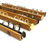 1 tập bìa cứng B5 9 khoen màu bạc/vàng/đen/xanh ngọc/đỏ tía/đồng có thể tháo rời, phụ kiện sổ tay kế hoạch (có bìa lót bằng tre) - Nhiều màu - Xem 6