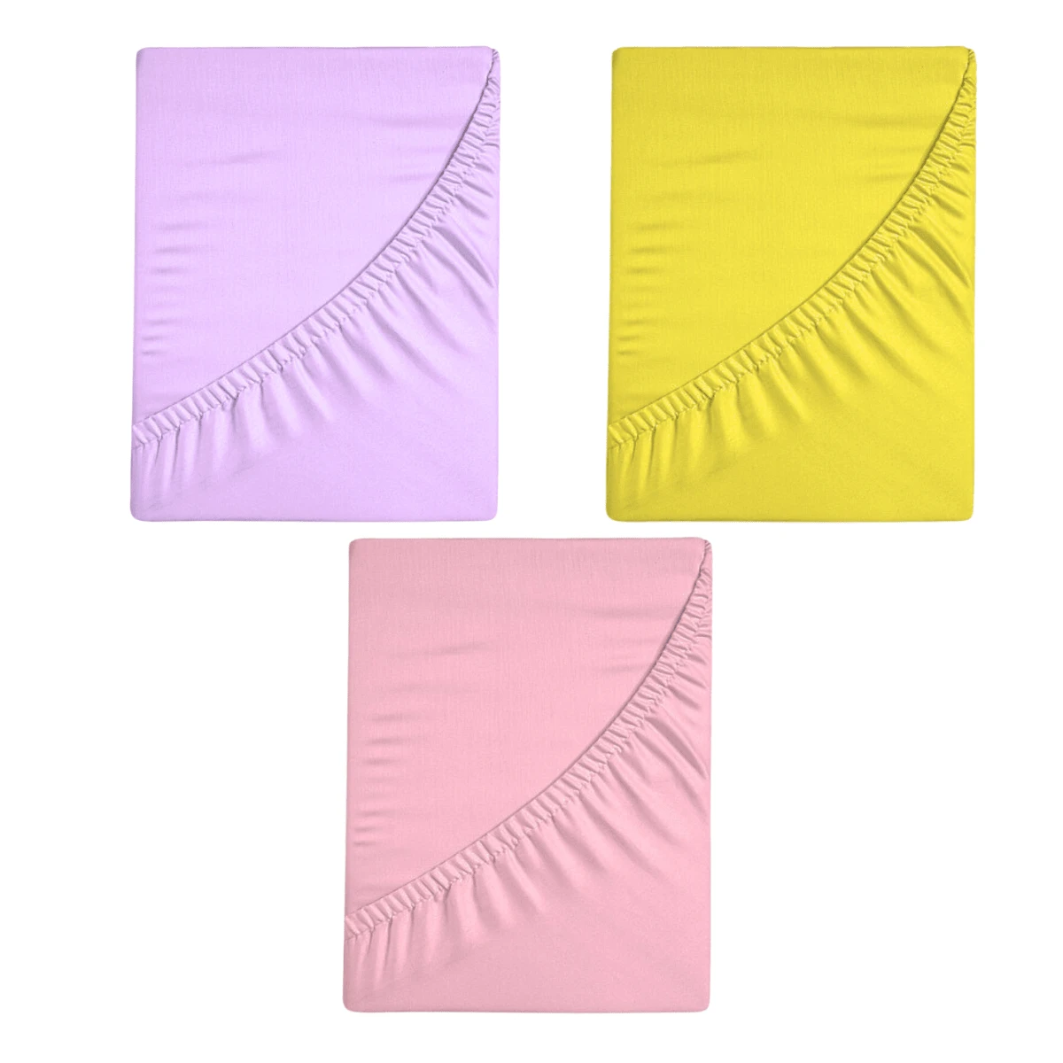 Kit 03 Loose Fitted Crib Sheets American Standard Percale 200 Thread Count 100% Cotton - 卡其色 - 查看 1