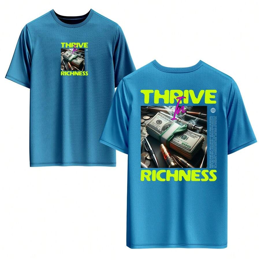 Unisex 100% Cotton T-Shirt With Front And Back Print Streetwear And Round Neck. - Xem 1