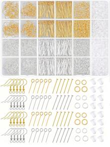 2000pcs/Set Earring Making Accessories Kit, Include Hypoallergenic Earring Hooks, Findings, Backs, Jump Rings, Suitable For Jewelry Making, Bracelet, Necklace, And Phone Charms