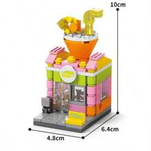1set ABS City Street Scene Mini Building Blocks, DIY Pet Store Street Scene Toy, Birthday Holiday Gift, Creative Home Decor, Interesting Small Building Challenge Toy, Develops Hands-On And Thinking Skills, Building Blocks Set, DIY Creative Home Decor Room Decoration Toy Educational STEM Toy, Adult Building Blocks Set Gift, Suitable For Holiday Gifts Birthday Gifts Gift-Giving Christmas New Year Valentine's Day Mother's Father's Day Gifts