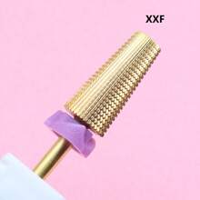 Easy Nail 1pc Double Hand Use 5 In 1 Golden Tungsten Steel Nail Milling Drill Bits, Multi-Functional Carbide With High Hardness For Long-Term Gel Removal, 2.35mm Shank Diameter - Multicolor - View 12