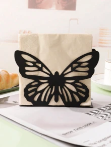 1 件金属镂空蝴蝶设计餐巾架，个性化纸巾盒 - 彩色 - 查看 7