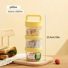 1pc Keep Fit Salad Meal Cup, Single/Double Layered Salad Container For Lunch, Portable Fruit And Vegetable Salad Cups Container With Fork & Salad Dressing Holder