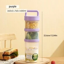1pc Keep Fit Salad Meal Cup, Single/Double Layered Salad Container For Lunch, Portable Fruit And Vegetable Salad Cups Container With Fork & Salad Dressing Holder