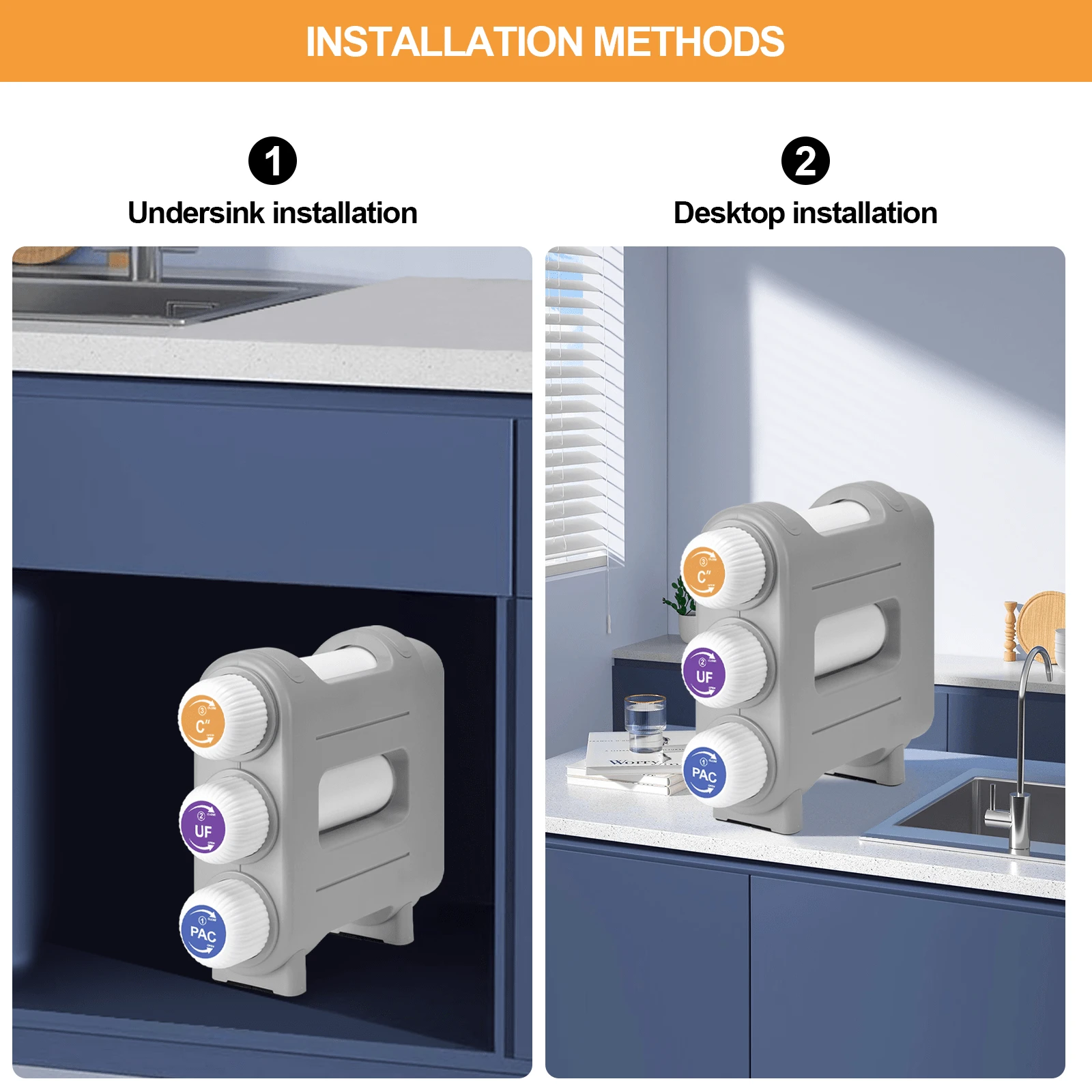 KIBBEH 10UA Under Sink Water Filter System, Reduces PFAS, PFOA/PFOS