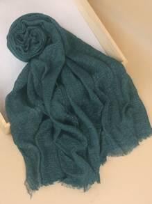 1 Solid Color Crepe Scarf With Silver Thread, A Classic Headscarf For Women To Wear Daily Winter Fall Abaya Accessories - Multicolor - View 25
