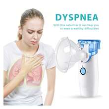 Handheld Portable Nebulizer - Nebulizer For Adults And Children, Micro Mesh Spray Home Nebulizer With 3 Nebulizing Masks And Adjustable Nebulizing Rate For Upper And Lower Respiratory Infections / Rhinitis And Nasal Congestion, Handheld, Dual Power Mode, Portable And Easy To Use, Relieve Cough And Other Symptoms - White - View 6