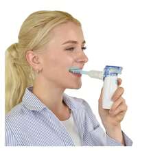 Handheld Portable Nebulizer - Nebulizer For Adults And Children, Micro Mesh Spray Home Nebulizer With 3 Nebulizing Masks And Adjustable Nebulizing Rate For Upper And Lower Respiratory Infections / Rhinitis And Nasal Congestion, Handheld, Dual Power Mode, Portable And Easy To Use, Relieve Cough And Other Symptoms - White - View 7